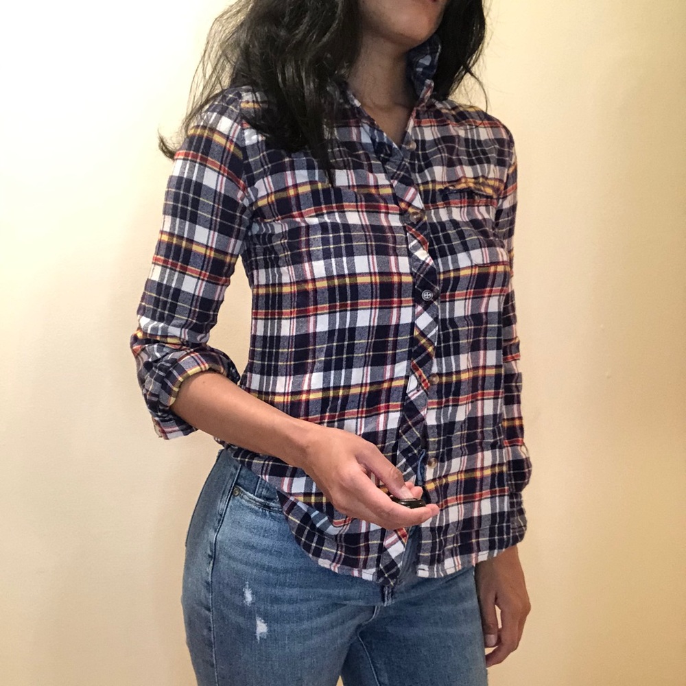 UO XS renewal vintage button-down flannel shirt